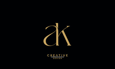 AK, KA, A, K, Abstract Letters Logo Monogram