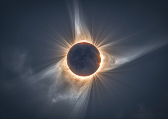 The total solar eclipse seen from the ground 
