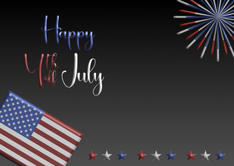 4th of Juli Independence Day Background illustration.