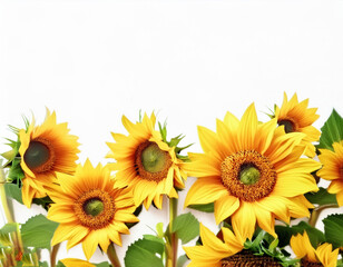 Beautiful field of sunflowers, generative AI 