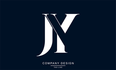 JY, YJ Abstract Letters Logo Monogram Design Vector Initials Font Symbol