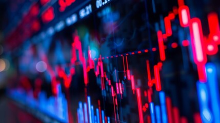 A wall filled with numerous red and blue numbers, creating a pattern across the surface.