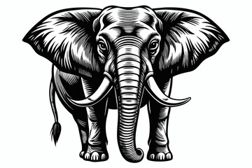 elephant animal silhouette vector illustration