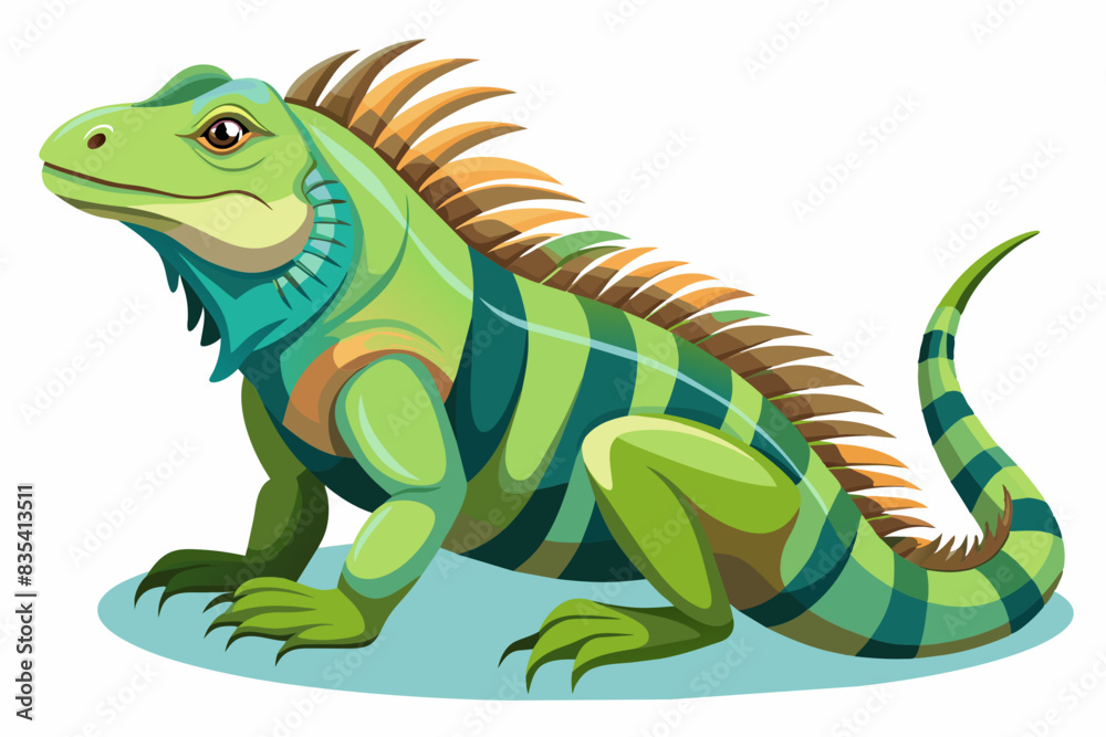 Wall mural iguana animal vector illustration