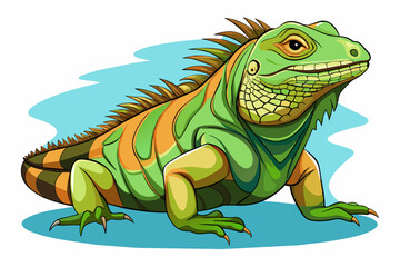  iguana animal vector illustration