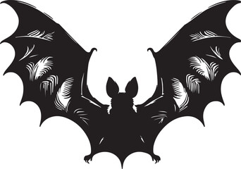 Halloween bat silhouette Vector illustration isolated on white background