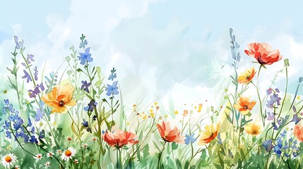 Obraz premium watercolor, flower, floral, nature, background, illustration, card, decoration, design, leaf, art, summer, abstract, invitation, botanical, texture, garden, wallpaper, vintage, plant, graphic, rose, w