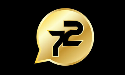 Number 3D Gold Logo Circle Triangle Modern