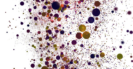  Multicolored confetti on white