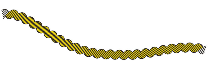 Sticker realistic nautical break rope icon design vector