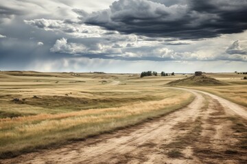Obraz premium Vibrant Turbulence A Journey Across the Plains.