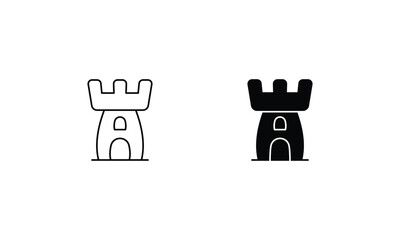 Sandcastle icon vector stock illustration