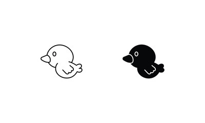 Duck icon vector stock illustration