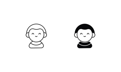 Baby Boy icon vector stock illustration