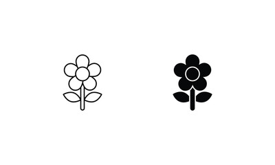 Flower icon vector stock illustration