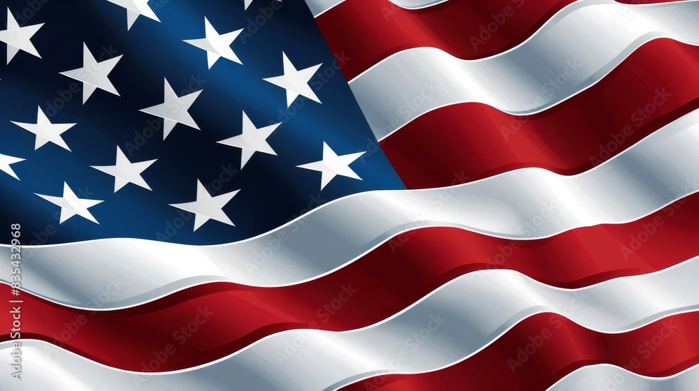 Wall mural developer creating interactive american flag animation for independence day websites