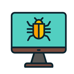 Cybersecurity icon AI Generated