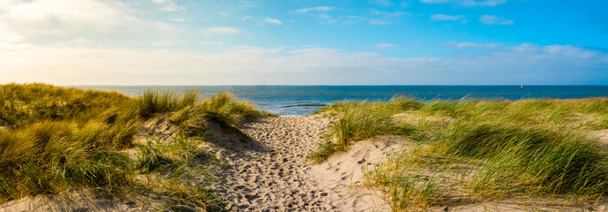 Beautiful Coastline of the nordic sea in the Netherlands