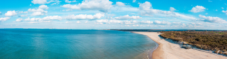 Beautiful Coastline of the nordic sea in the Netherlands