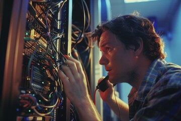 Networking Technician at Work