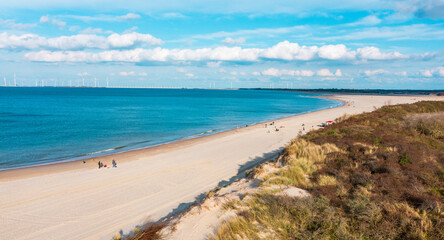 Beautiful Coastline of the nordic sea in the Netherlands