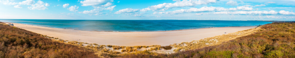 Beautiful Coastline of the nordic sea in the Netherlands