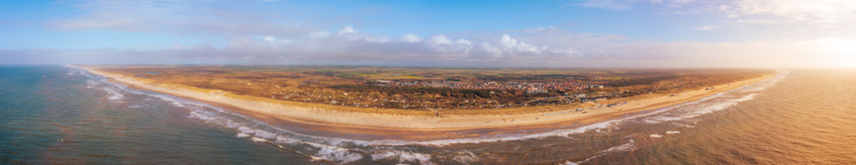 Beautiful Coastline of the nordic sea in the Netherlands