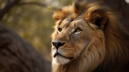 Obraz premium Olhar do Rei: Majestade Animal