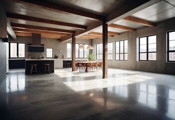 Photo modern style conceptual interior room 3d illustration