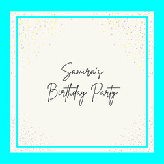 Birthday Party card vector design