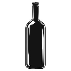 A simple, monochromatic wine bottle icon.