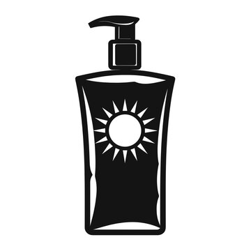 recommend clip art: Simple, sunscreen bottle icon.