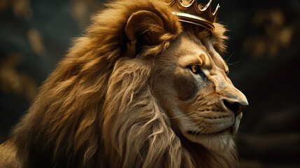 Naklejka premium Leão da Coroa Dourada