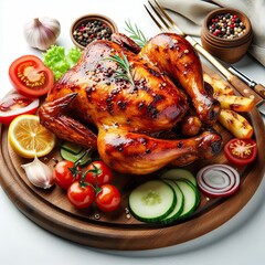 grilled chicken with vegetables