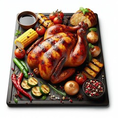 roasted chicken with vegetables