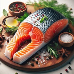 salmon and vegetables