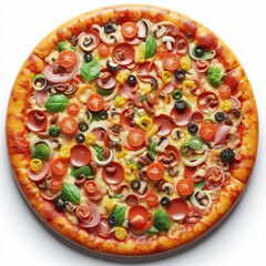 pizza isolated on white