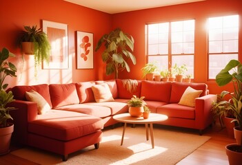 Photo modern style conceptual interior room 3d illustration