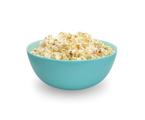 popcorn in a ceramic bowl