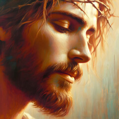 Jesus humble face