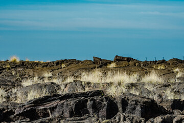 Alkalic basalt / Lava flows, from Hualalai Volcanics, about 1500 to 3000 years, Keahole Airport Rd,...