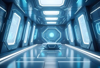 Photo modern style conceptual interior room 3d illustration