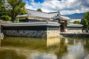 matsumoto castle, matsumoto, japan, edo period, samurai, ninja, moat, reflection