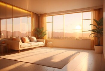 Photo modern style conceptual interior room 3d illustration