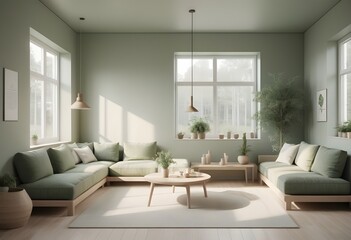 Photo modern style conceptual interior room 3d illustration