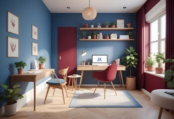 Photo modern style conceptual interior room 3d illustration