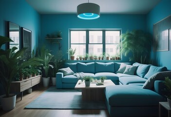 Fototapeta premium Photo modern style conceptual interior room 3d illustration