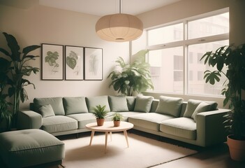 Photo modern style conceptual interior room 3d illustration