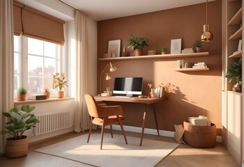 Photo modern style conceptual interior room 3d illustration