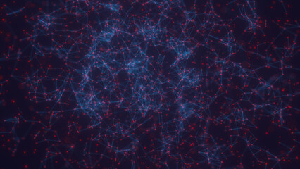 Cyberpunk background of geometry and different shapes 